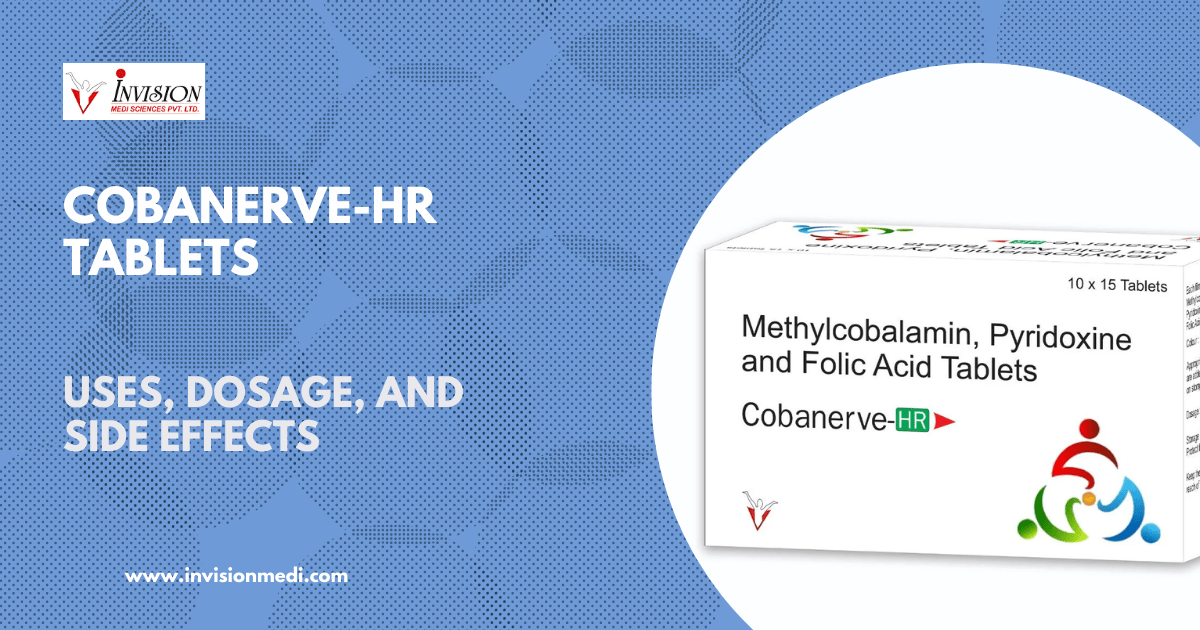 Cobanerve-HR (Methylcobalmin 1500mcg + Folic Acid 5mg + Pyridoxine Hcl 20mg ) Tablets: Uses, MOA, Benefits, and Recommended Dosage 1 12-Cobanerve-HR Tablet